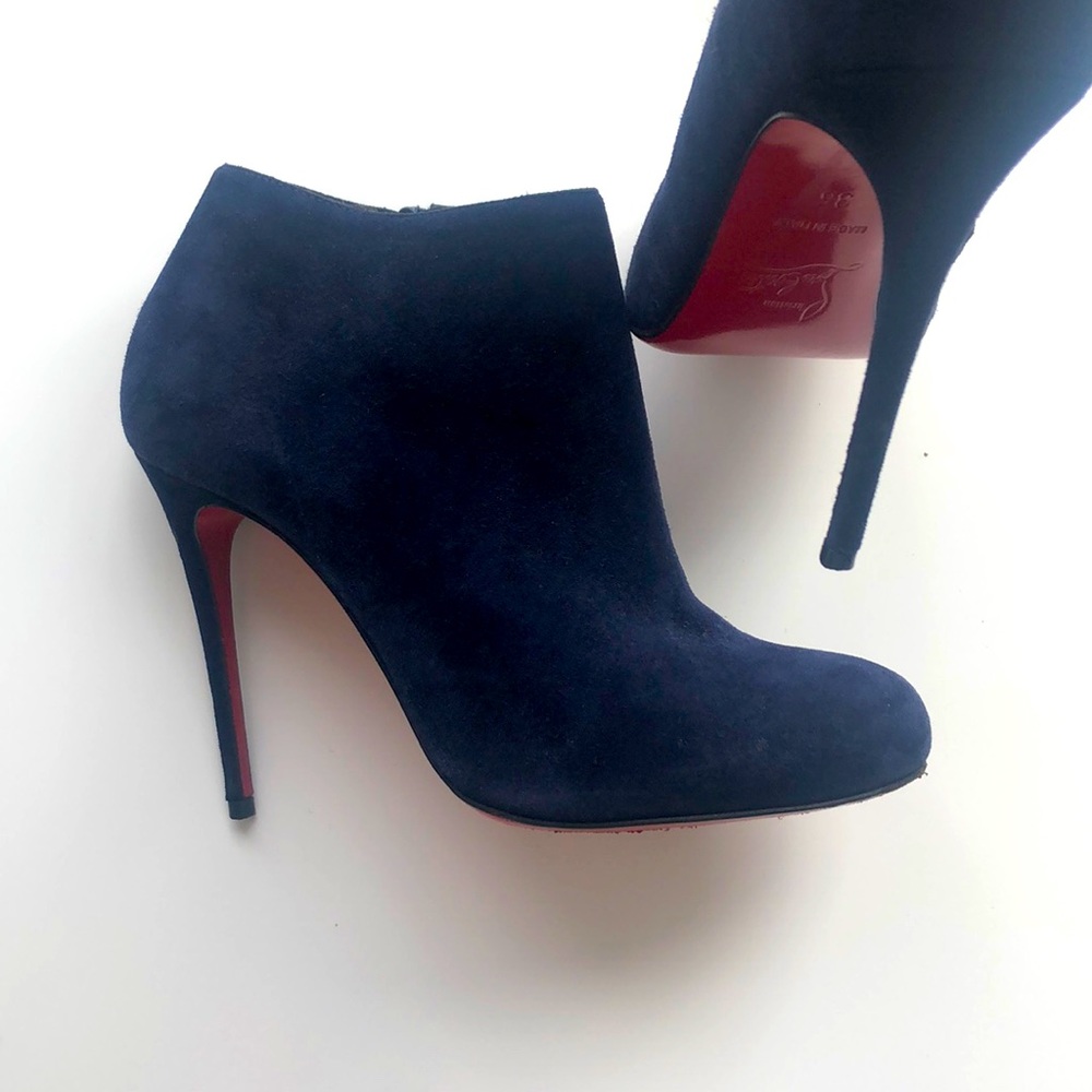 Blue suede Christian Louboutin heels!